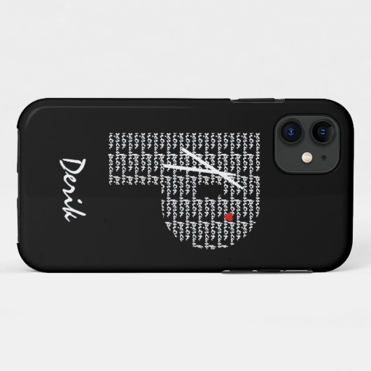 Percussietekst Letter P Case-Mate iPhone Case (Achterkant (horizontaal))