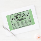 Percussion License Rechthoekige sticker (Envelop)