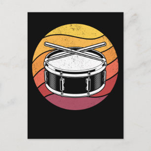 Percussion Retro Drums Lover Drummer Briefkaart