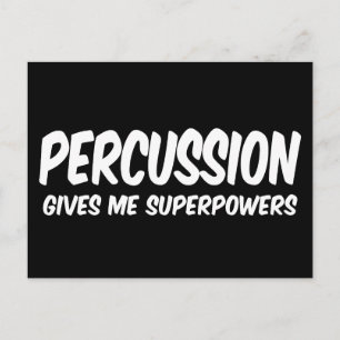 Percussion Superpower Funny Music Superheld Briefkaart