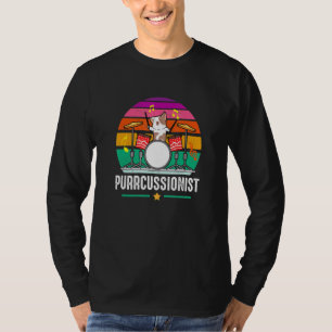 Percussionist Drummer Cat Drum T-shirt