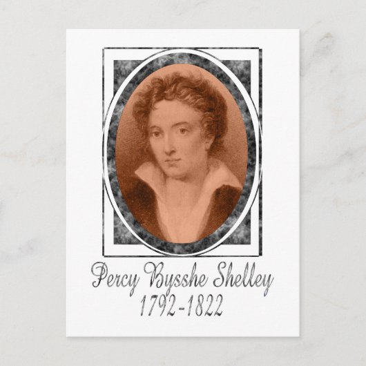 Percy Bysshe Shelley Briefkaart (Voorkant)