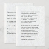Percy - Romantic Poem Wedding Invitation (Devant / Derrière)