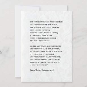 Percy - Romantische Trouwkaart met Gedicht Kaart