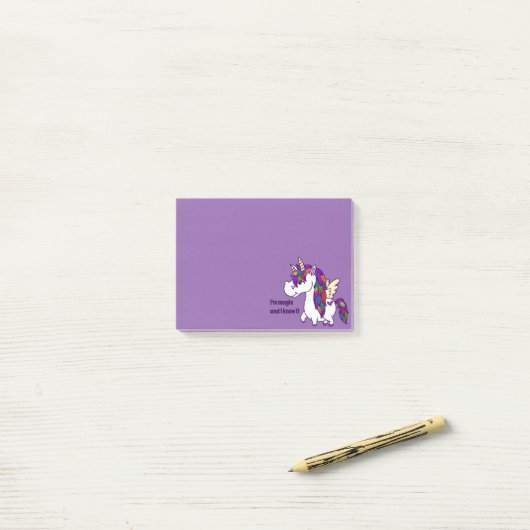 Percy the Polned Unicorn Post-it® Notes (Op bureau)