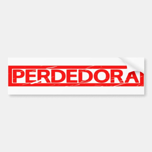 Perdedora Stamp Bumpersticker (Voorkant)
