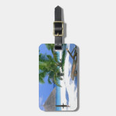 Perdiserijvaccinatie met strand bagagelabel (Voorkant verticaal)