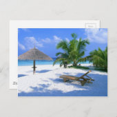 Perdiserijvaccinatie met strand briefkaart (Voorkant / Achterkant)