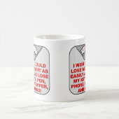 Perdre du poids et mon esprit amusant Mug ou Mug V (Centre)