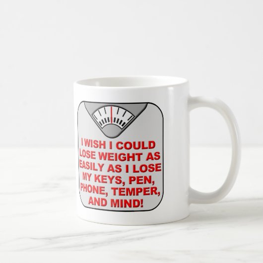 Perdre du poids et mon esprit amusant Mug ou Mug V (Droite)
