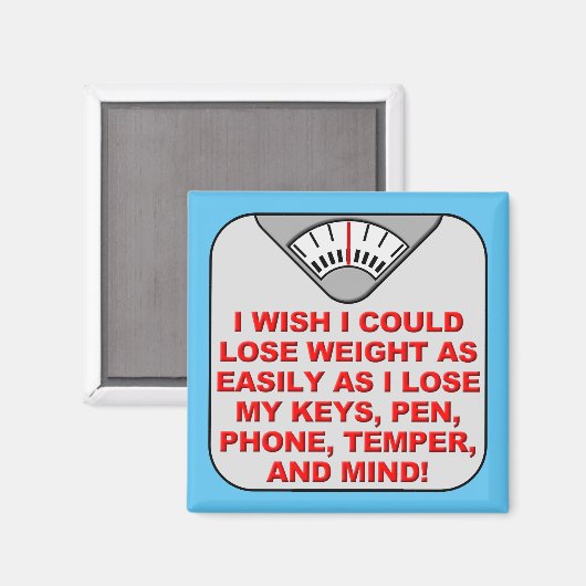 Perdre Du Poids Et Mon Esprit Drôle Aimant Frigo (Recto/Verso)