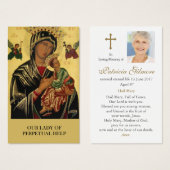 Perdre Notre Dame Perpetual Aide Prière Cartes de  (Devant & derrière)
