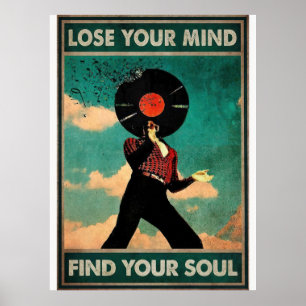 Perdre votre esprit Trouver votre poster vintage d