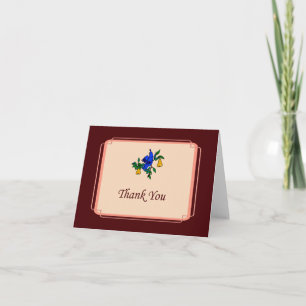 Perdrix Dans Un Carte de remerciements De Poirier