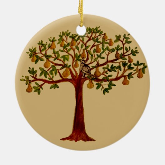 Perdrix dans un ornement de poirier (Dos)