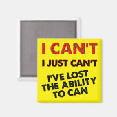 Perdu La Capacité De Pouvoir Drôle Aimant Réfrigér (Recto/Verso)