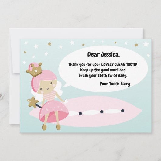 Perdu la première carte dentaire. Note de visite d (Devant)