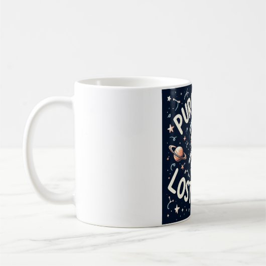 Perdu pure dans l'espace Cute Cat Astronaut Mug (Gauche)