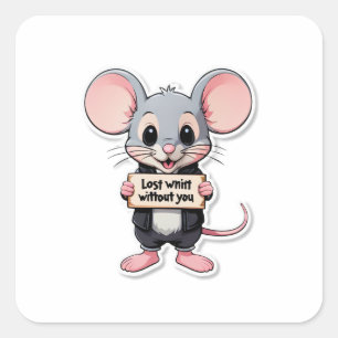 Perdu sans toi ! – Autocollant Tiny Mouse