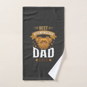 Père Affenpinscher empreintes de pattes de chien v