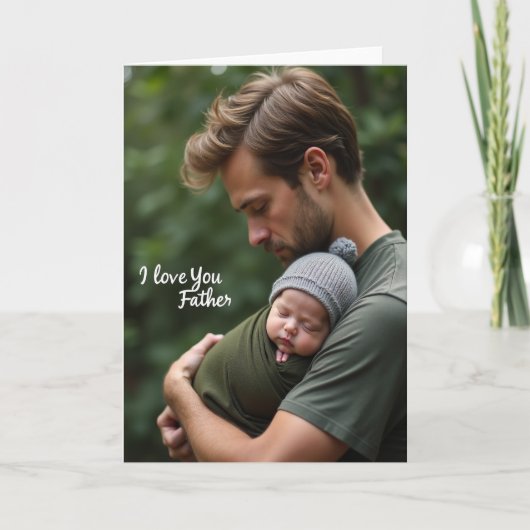 Père aimant carte d'art pour bébé (Devant)