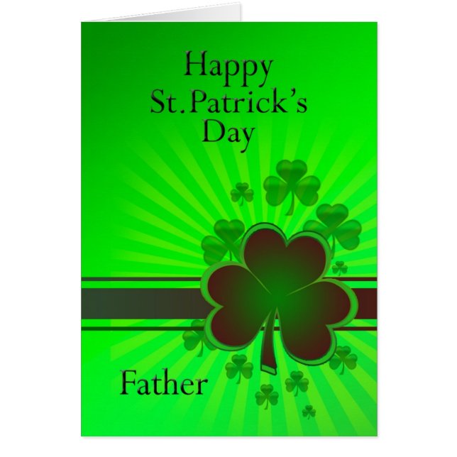 Père, Bonne carte de la Saint Patrick (Devant)