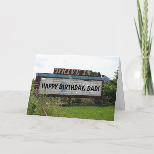 PÈRE CARTES D'ANNIVERSAIRE, CONDUIRE EN FILM (Devant)