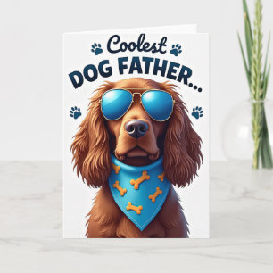 Père Chien Cool Carte Os Orange