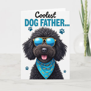 Père Chien Cool Empreintes de Patte Sarcelle Carte