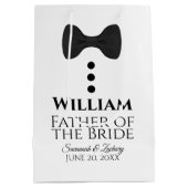 Père de la Mariage mariée sac cadeau avec Cravate  (Dos)