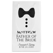 Père de la mariée Mariage Cadeau sac Cravate noire (Devant)