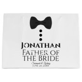 Père de la mariée Mariage Cadeau sac Cravate noire (Devant)
