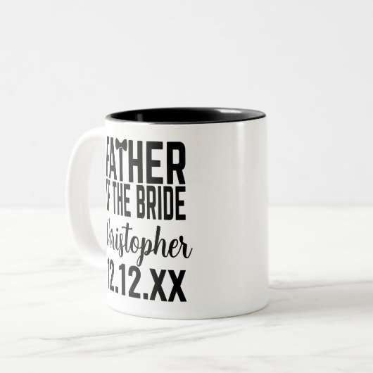 Père de la mariée Mariage Parent Mug (Devant gauche)