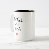 Père de la mariée mug Blanc et noir (Devant gauche)