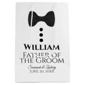Père du Mariage Groom Sac cadeau avec Cravate noir (Dos)