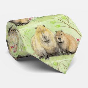 Père et bébé Cravate Capybara