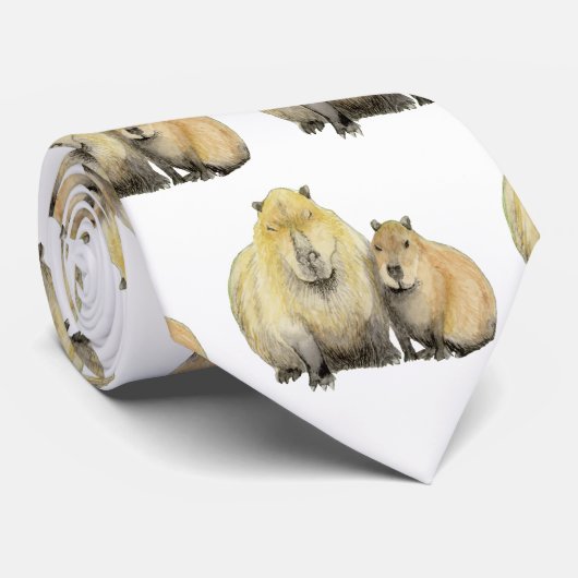 Père et bébé Cravate Capybara (Roulé)