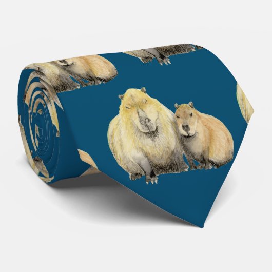 Père et bébé Cravate Capybara (Roulé)