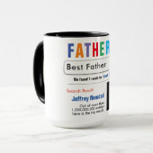 Père Funny Custom Meilleure recherche Cadeau Mug (Devant gauche)