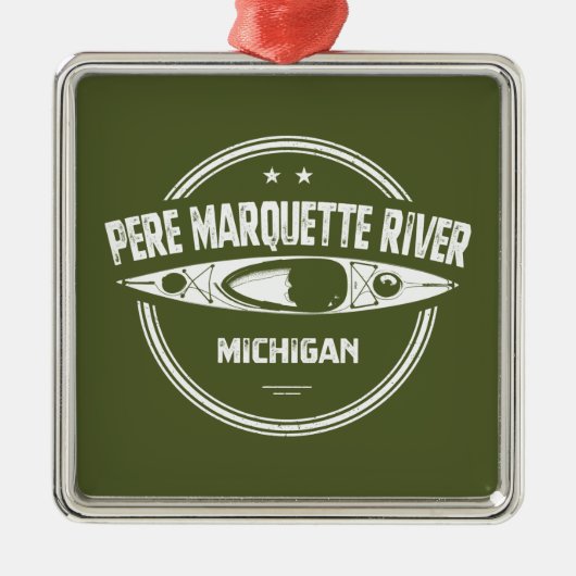 Pere Marquette Michigan Kayaking Metalen Ornament (Voorkant)