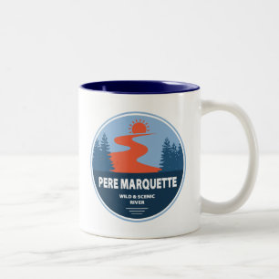 Pere Marquette Wild en de Schilderachtig rivier Tweekleurige Koffiemok