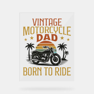 père motard vintage né pour rouler