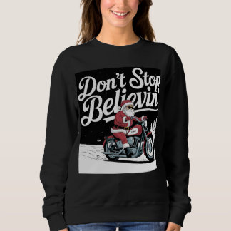 Père Noël à cheval dans le Sweatshirt de Noël