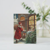 Père Noël à la carte postale de la porte (Debout devant)