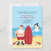 père Noël à la plage Faire-part mobile (Devant)