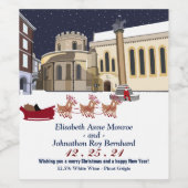 Père Noël À Londres Étiquette Vin De Noël (Étiquettes simples)
