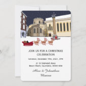 Père Noël À Londres Fête De Noël Invitation (Devant)