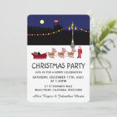 Père Noël À Madrid Fête De Noël Invitation (Debout devant)