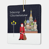 Père Noël À Moscou Ornement En Céramique De Noël (Gauche)