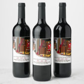 Père Noël À Paris Étiquette Vin De Noël (Bouteilles)